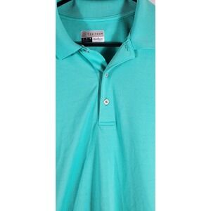 PGA TOUR Airflux Men's Golf Polo Shirt Teal Green Size Large Breathable